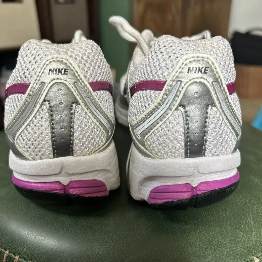 Women's NIKE Air Zoom Elite+ 4 White Gray Pink Running Size 8.5 318069-151